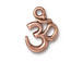 10 - TierraCast Pewter Pendant Om Ohm Antique Copper Plated