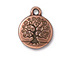 10 - TierraCast Pewter  Tree Of Life Drop, Antique Copper Plated