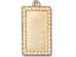 5 - TierraCast Pewter Pendant Rectangle Frame Bright Gold Plated