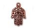 10 - TierraCast Pewter CHARM Hamsa Antique Copper Plated 