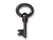 10 - TierraCast Pewter DROP Oval Key, Black Finish 