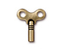 5 - TierraCast Pewter DROP Winding Key, Oxidized Brass Finish 