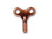 5 - TierraCast Pewter DROP Winding Key, Antique Copper Plated 