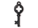 5 - TierraCast Pewter DROP Quatrefoil Key, Black Finish 