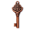 5 - TierraCast Pewter DROP Victorian Key, Antique Copper Plated 