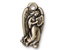 10 - TierraCast Pewter CHARM Angel, Oxidized Brass Finish