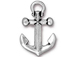 5 - TierraCast Pewter  Antique Silver Plated Anchor Pendant