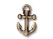 10 - TierraCast Pewter  Oxidized Brass Anchor Charm