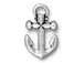 10 - TierraCast Pewter  Antique Silver Plated Anchor Charm