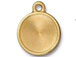 10 - TierraCast Pewter 14mm Rivoli Settings or Holders, Faceted Round Frame Bright Gold Plated