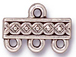 10 - TierraCast Pewter LINK, Deco Rose 3 1, Antique Silver Plated