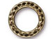 10 - TierraCast Pewter LINK Medium Round Hammered Ring, Oxidized Brass