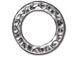 10 - TierraCast Pewter LINK Medium Round Hammered Ring, Bright Rhodium