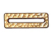 20 - TierraCast Pewter Link Rectangle Hammered, Bright Gold Plated