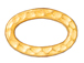 20 - TierraCast Pewter LINK Oval Hammered Ring, Bright Gold Plated