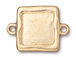 5 - TierraCast Pewter Simple Square Link Bright Gold Plated