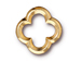 10 - TierraCast Pewter LINK Medium Quatrefoil, Bright Gold Plated 