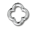 10 - TierraCast Pewter LINK Medium Quatrefoil, Bright Rhodium Plated 