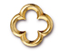 10 - TierraCast Pewter LINK Large Quatrefoil,, Bright Gold Plated