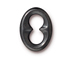 10 - TierraCast Pewter LINK Oval Quatrefoil, Black Finish