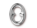 10 - TierraCast Pewter LINK Oval Quatrefoil, Bright Rhodium Plated