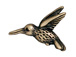 20 - TierraCast Pewter BEAD Hummingbird , Oxidized Brass