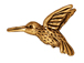 20 - TierraCast Pewter BEAD Hummingbird , Antique Gold Plated