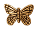 10 - TierraCast Pewter BEAD Monarch Butterfly , Antique Gold Plated
