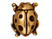 10 - TierraCast Pewter BEAD Ladybug , Antique Gold Plated