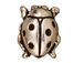 10 - TierraCast Pewter BEAD Ladybug , Antique Silver Plated