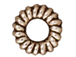 50 - TierraCast Pewter BEAD Small Coiled Ring, Antique Silver Plated
