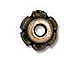 100 - TierraCast Pewter BEAD CAP Small Round Scalloped Edge, Oxidized Brass