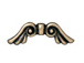 20 - TierraCast Pewter BEAD Angel Wings, Oxidized Brass