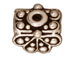 20 - TierraCast Pewter BEAD CAP Raja Saddle, with 4mm Wide Opening, Antique Silver Plated