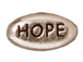 20 - TierraCast Pewter HOPE Message Bead, Antique Rhodium Plated