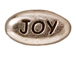 20 - TierraCast Pewter JOY Message Bead, Antique Rhodium Plated
