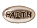 20 - TierraCast Pewter FAITH Message Bead, Antique Rhodium Plated