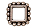 20 - TierraCast Pewter BEAD FRAME Square Double Row Beaded Edge Antique Silver Plated