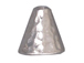 10 - TierraCast Pewter CONE Hammered, Bright Rhodium Plated