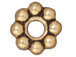 20 - TierraCast Pewter BEAD Daisy, Antique Gold Plated
