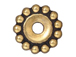 20 - TierraCast Pewter BEAD Daisy, Antique Gold Plated