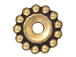 20 - TierraCast Pewter BEAD Daisy, Antique Gold Plated