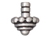 20 - TierraCast Pewter BEAD CAP Beaded, Antique Silver Plated