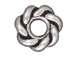 20 - TierraCast Pewter BEAD Twisted Spacer, Antique Silver Plated