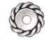 20 - TierraCast Pewter BEAD Twisted Spacer, Antique Silver Plated