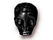 10 - TierraCast Pewter BEAD Rose Skull Large Hole Black Finish