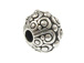 10 - TierraCast Pewter BEAD Oasis Large Hole Antique Silver Plated 