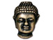 10 - TierraCast Pewter BEAD Large Hole Buddha Head, Oxidized brass