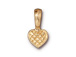 10 - TierraCast Pewter BAIL Heart Glue On Bail Bright Gold Plated 