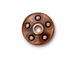 10 - TierraCast Pewter Rivet Bead Cap Copper Plated